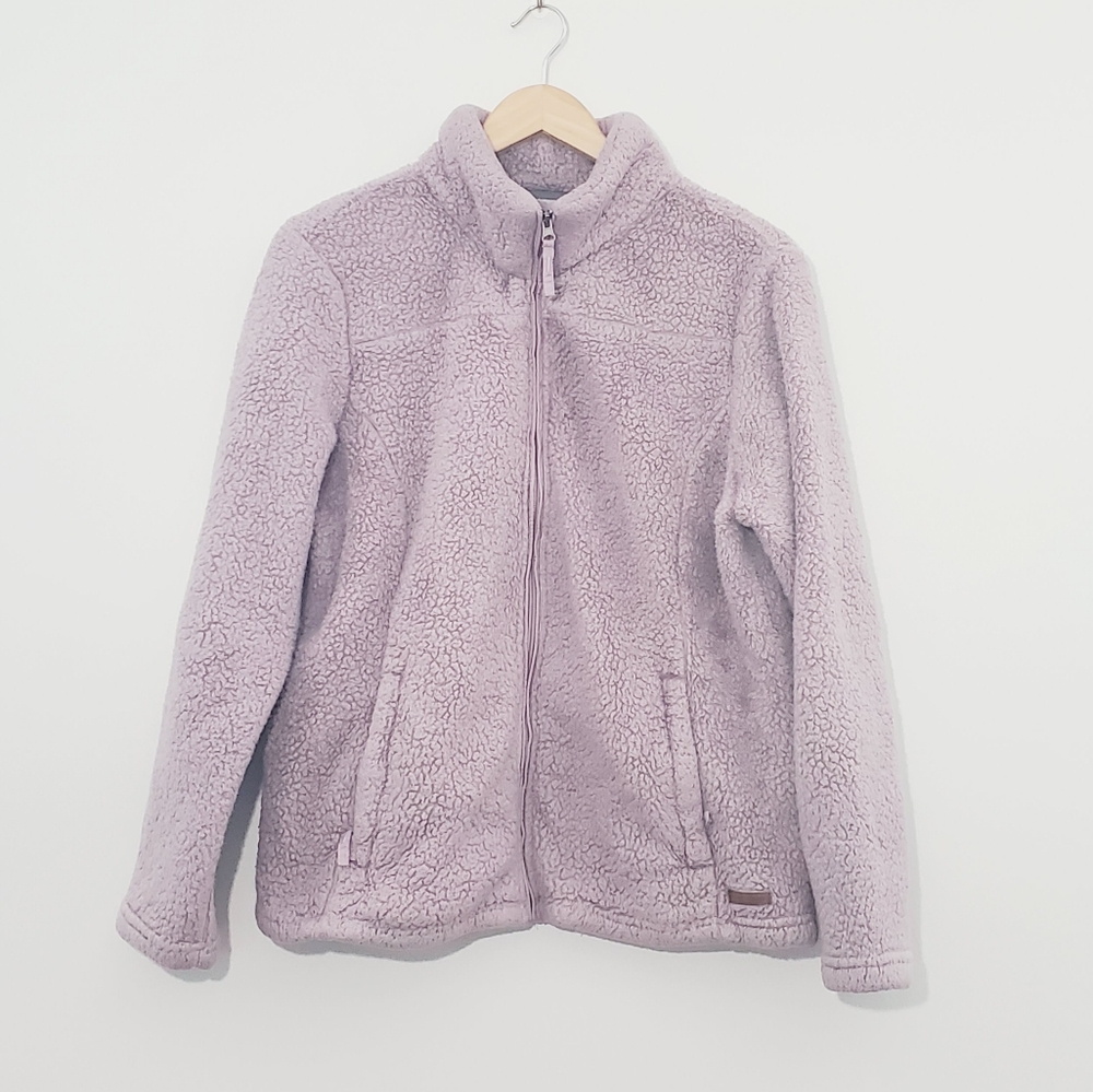 Free Country purple zip up fleece size large